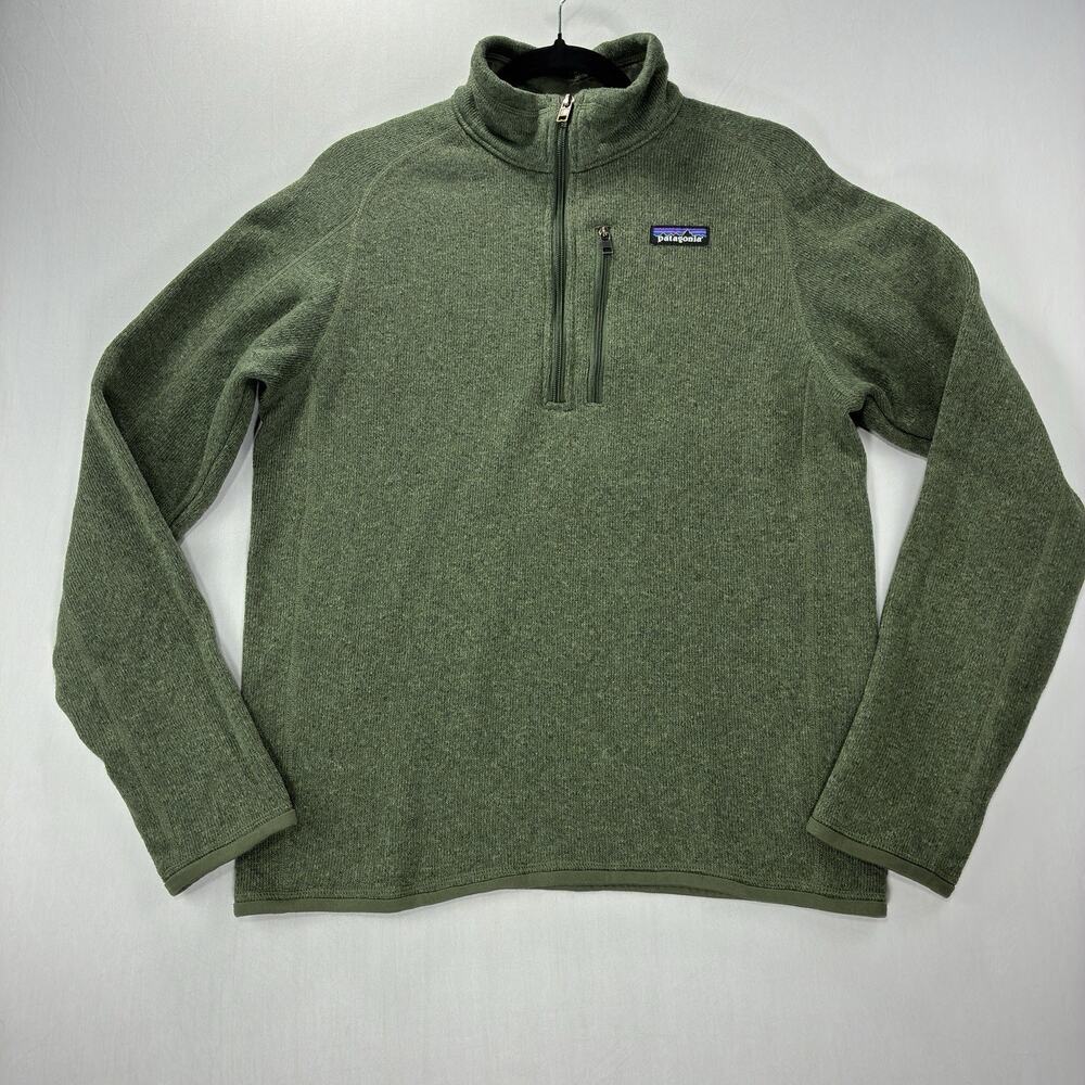 Patagonia Men’s Small Better Sweater 1/4 Zip Fleece Industrial Green Pullover